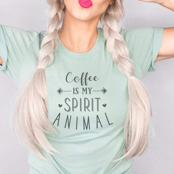 Coffee is my Spirit Animal T-shirt - Picture 1 of 2